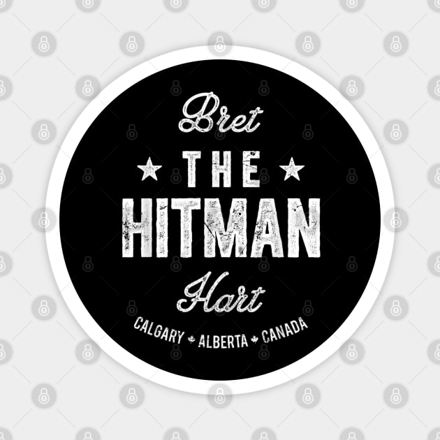 Bret Hart The Hitman Hart Vintage Fight Type Magnet by Holman